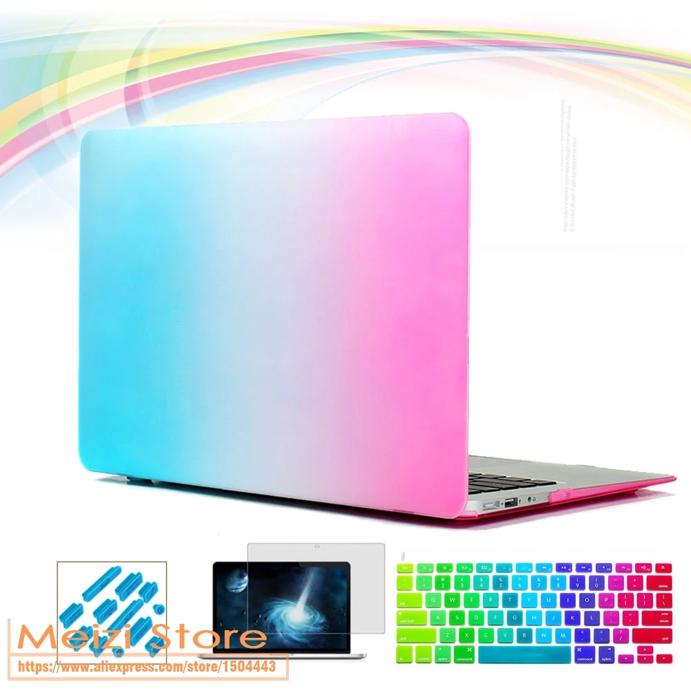Matte Rainbow Hard Case Keyboard Cover Protector for Apple Macbook Air Pro Retina 13 15 Shell For 13.3 15.4 inch | Компьютеры и офис
