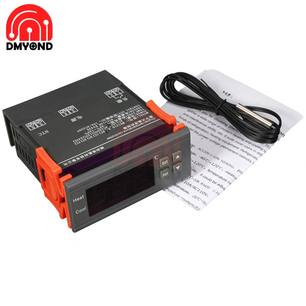 STC 1000 DC 12V 10A два релейных выхода СВЕТОДИОДНЫЙ Цифровой температурный контроллер