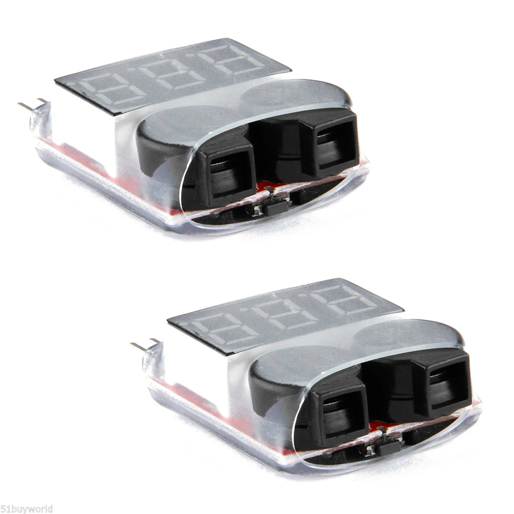 2x 1 S 8 RC Lipo батарея низкого напряжения Звуковой сигнал индикатор проверки тестер