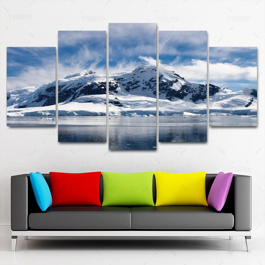 

Op de muur HD print olieverf Film modulaire foto Scenery poster kind room decor woondecoratie 5 stks canvas art z284