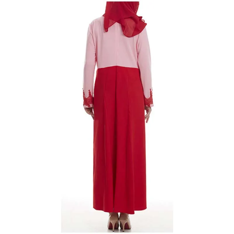 Мусульманское Для женщин с длинным рукавом платье-туника Макси Абаи Исламская