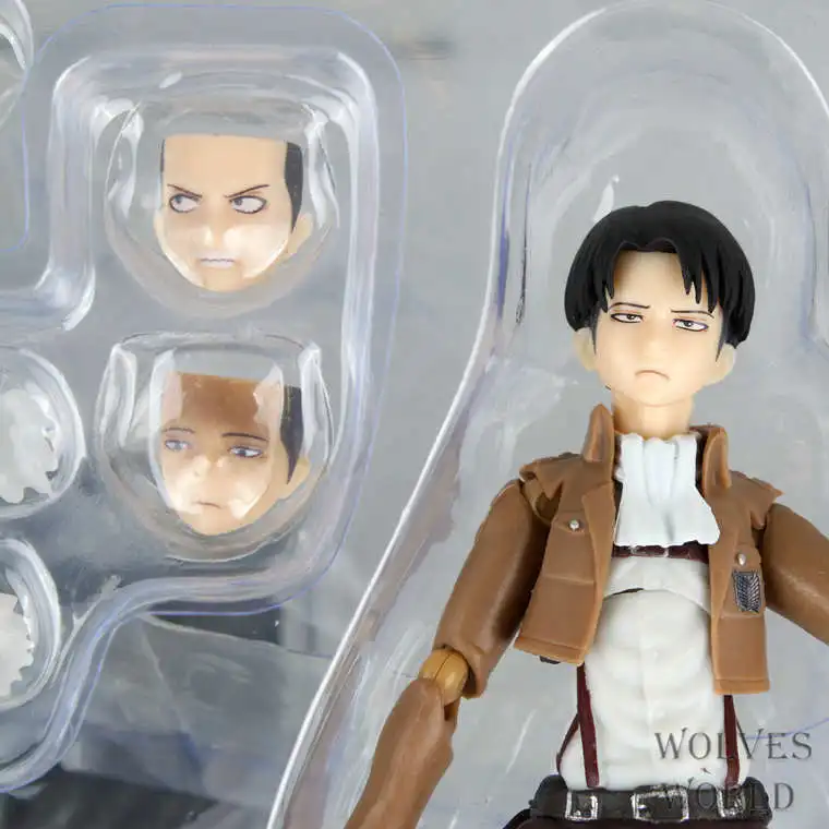 Аниме Фигурка 14 см атака на Титанов Shingeki no Kyojin Rivaille Figma 213 в штучной упаковке ПВХ