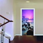 77x200 см 2 шт.компл. креативный вид на море, современная простая наклейка на стену дверь для гостиной, декоративная наклейка, фотообои