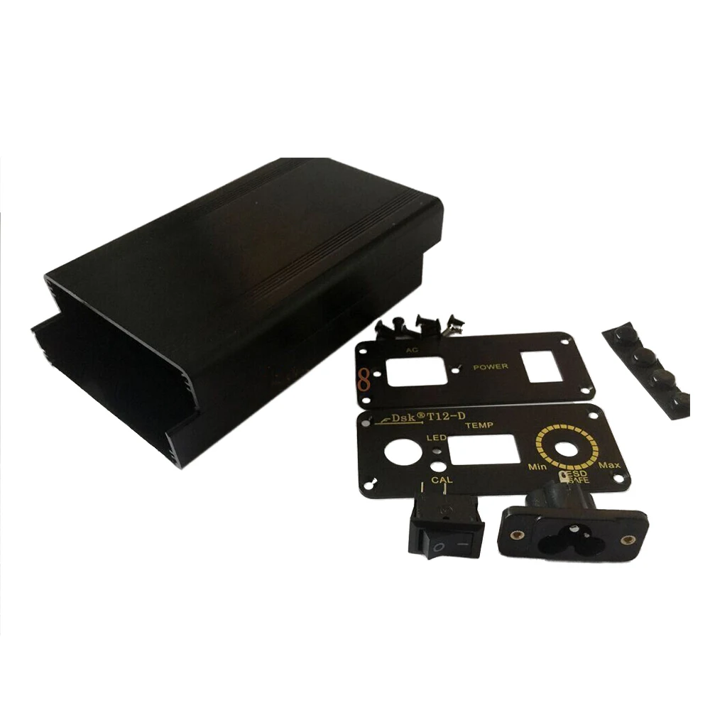LIXF-T12 Digital Soldering Iron Station aluminum shell case Power IEC Socket DIY kits | Инструменты
