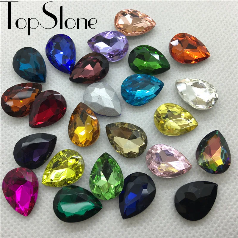 TopStone все размеры цвета искусственный камень заостренный сзади стразы капли для