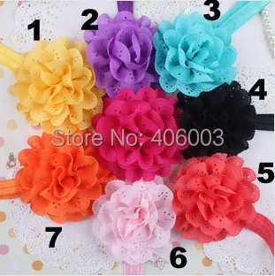 

Child Headband Wth Flower Infant Toddla Hair Bow Baby Girls Elastic Hair Band Free Shipping