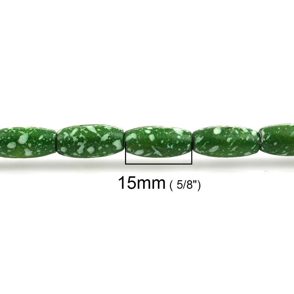 DoreenBeads деревянные бусины-разделители овальные разноцветные пятна 15 мм (5/8 &quot) x 7