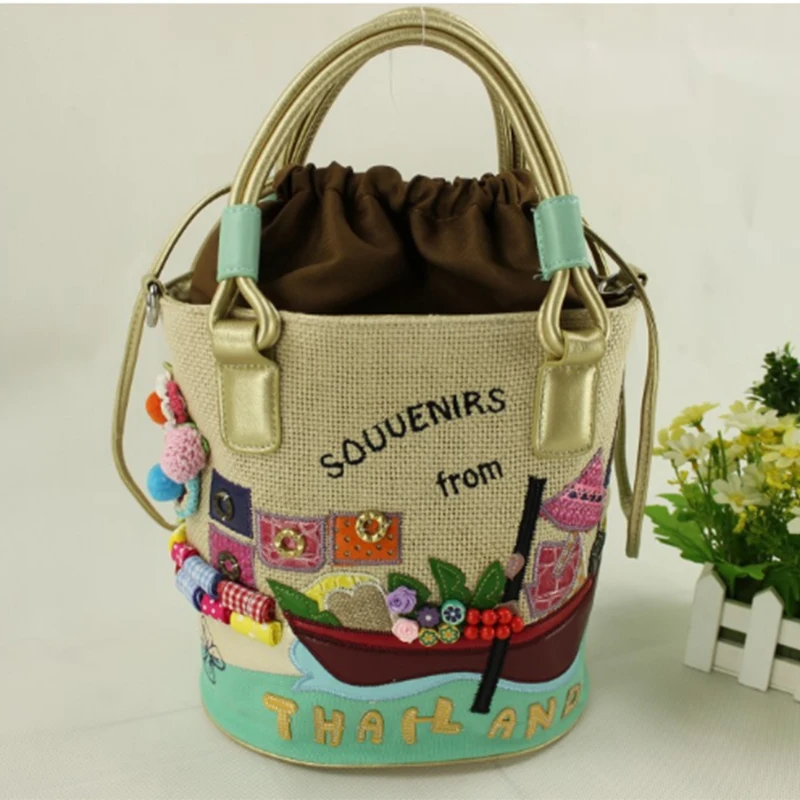 BS542 Высокого Качества Конфеты Цветные Сумки Холст Drawstring Сумка Женщины Почтальона