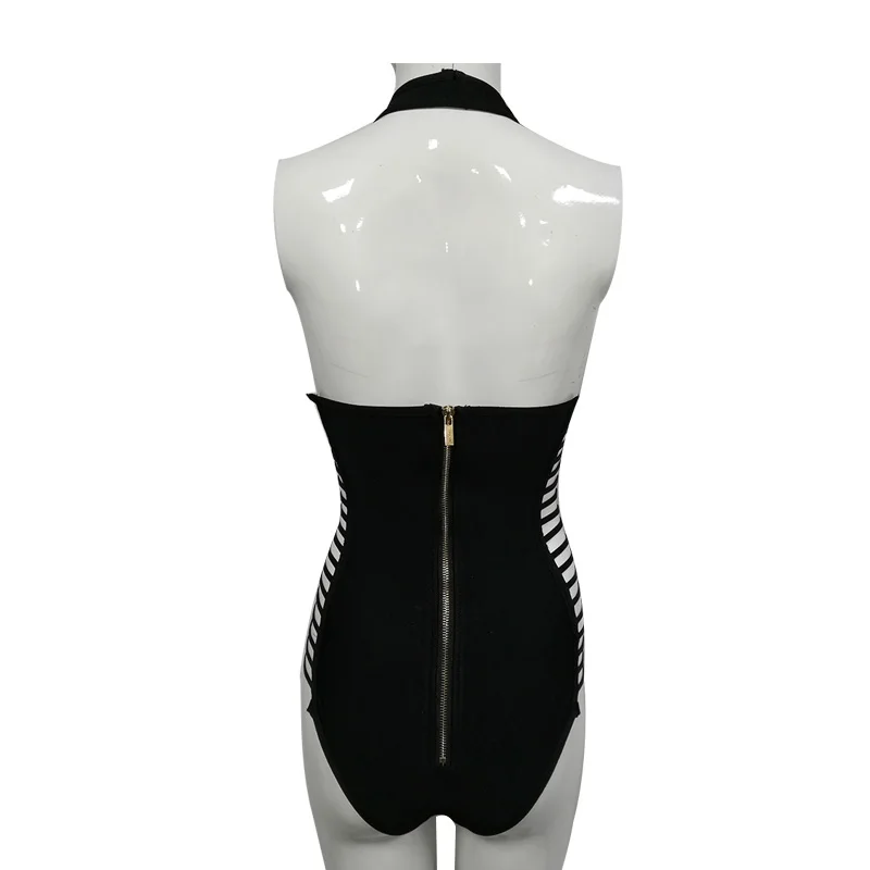 Women's Leotard Tops Sleeveless Halter Strapless Bodysuit Two Side Hollow out Exercise Dance Performance Cloth Jumpsuit Clubwear | Женская