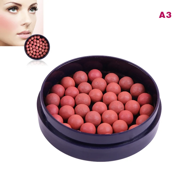 Горячая Шариковая Румяна с кисточкой натуральный макияж для лица стойкие румяна