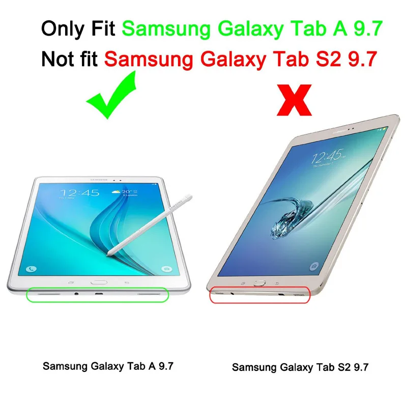 CucKooDo 200 шт./лот для Samsung Galaxy Tab A 9 7 вращающаяся на 360 подставка умный чехол с 10