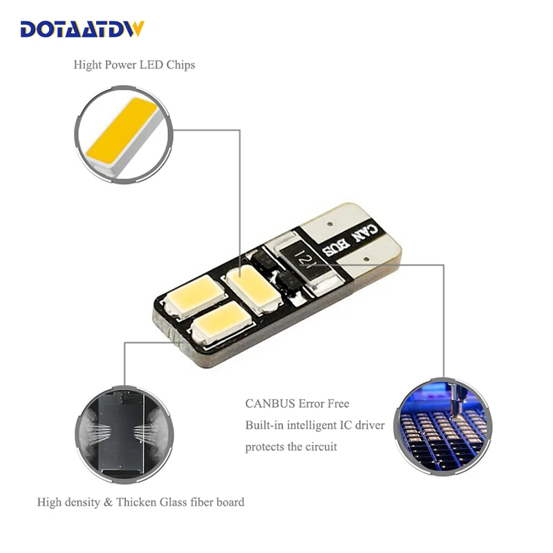 2x супер яркий T10 5630 SMD светодиодный номерного знака светильник нет ошибок для Nissan