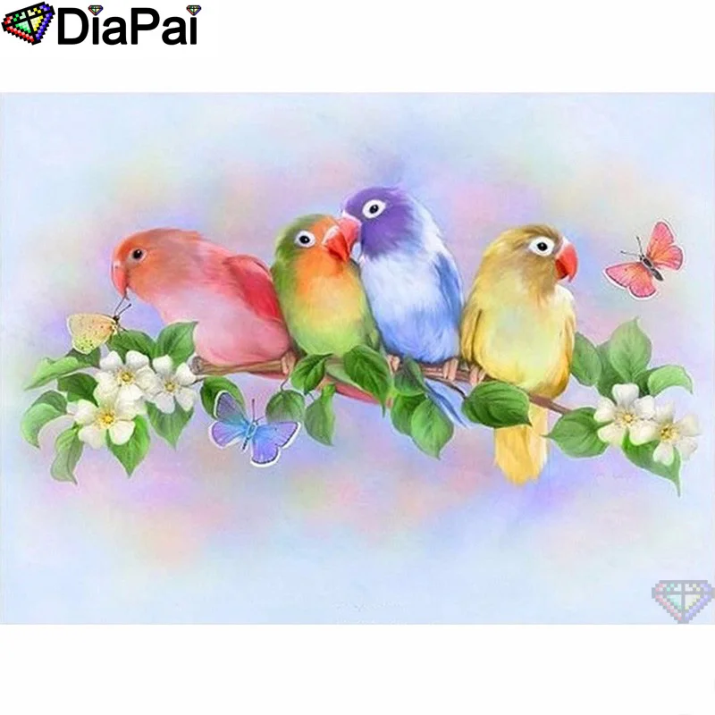 

DIAPAI Diamond Painting 5D DIY 100% Full Square/Round Drill "Animal bird flower" Diamond Embroidery Cross Stitch 3D Decor A24556