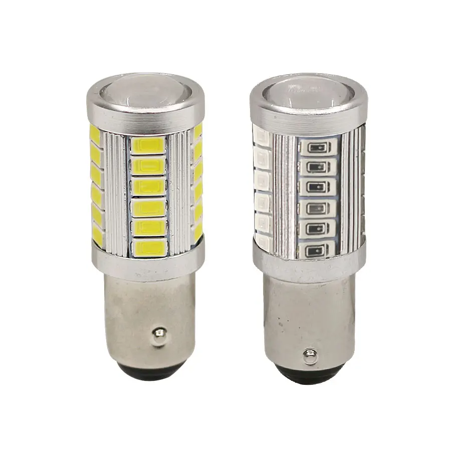 YCCPAUTO 2 шт. 1157 bay15d p21/5 Вт светодиодный стоп сигнал 5730 33SMD автомобильный Задний