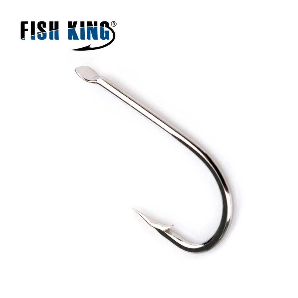 FISH KING 100 шт./лот рыболовный крючок из высокоуглеродистой стали 515N 1 # 10 короткие