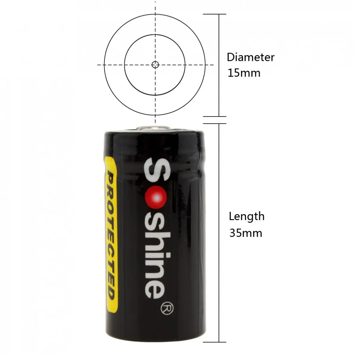 Soshine Li Ion RCR 123 3 7 V 16340 700mAh защищенная перезаряжаемая литиевая батарея (2 шт.) с чехлом