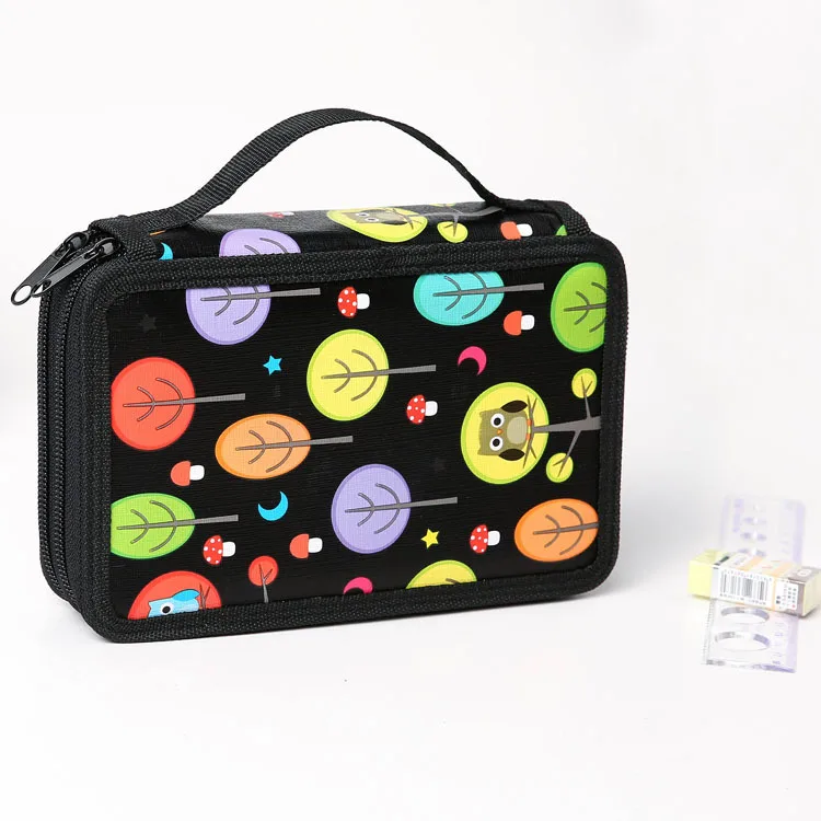 2 Layers 32 Holes Милый пенал Чехол Kawaii мультяшная сумка для ручек 32/52/72 Отверстия штраф Карандаш Чехол большой ящик для мальчиков и девочек, школьные принадлежности - Цвет: 2 Layers 32 Holes
