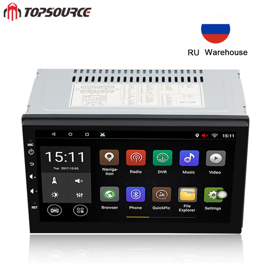 Автомобильный DVD-плеер TOPSOURCE Универсальный 7 &quot2 din Радио Rds GPS навигация WIFI Bluetooth