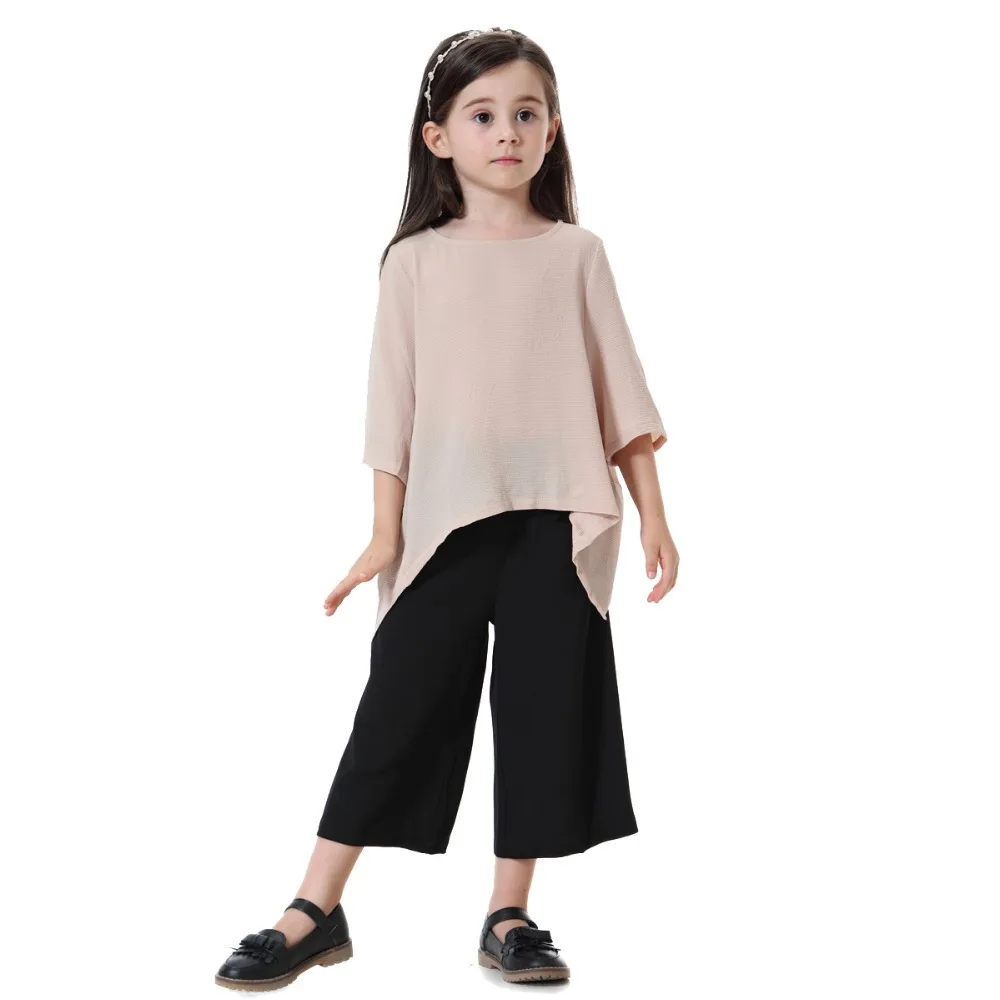 Muslim Children Clothing Top Shirt Pants 2pcs Sets Kids Girl Suits Robe Kimono Jubah Ramadan Middle East Arab Islamic | Тематическая