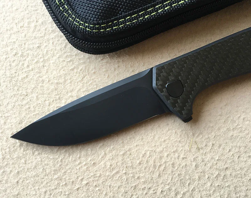 TEMIFSHE 0804CF CTS 204P лезвие из титана CF ручка Флиппер складной нож для отдыха на природе, охоты Карманные Ножи EDC инструменты