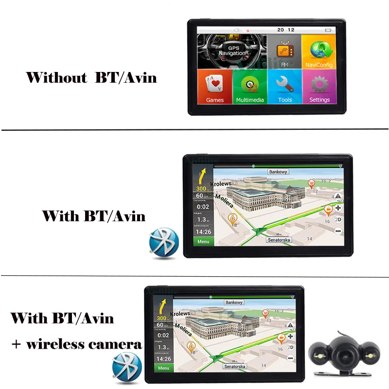 Anfilite 7 дюймов автомобиля DDR 128 м Встроенная память 4 Гб GPS навигации Bluetooth AVIN