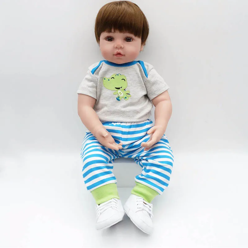 47 см Силиконовые Reborn Super Baby реалистичные детские Bonecas Детские куклы Bebes Reborn Brinquedos Reborn игрушки для детей Подарки