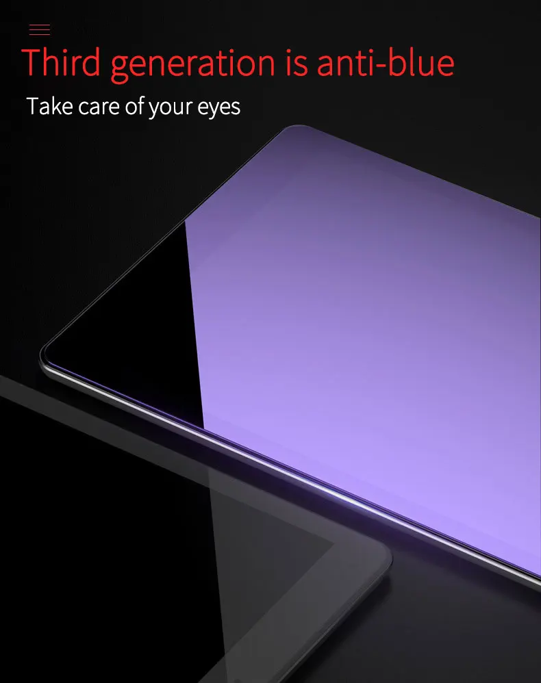 0,26 мм анти синий фиолетовый свет сплошной Экран Защитная крышка для ipad Mini 1 2 3 закаленное Стекло пленка для ipad A1432 защитный кожух