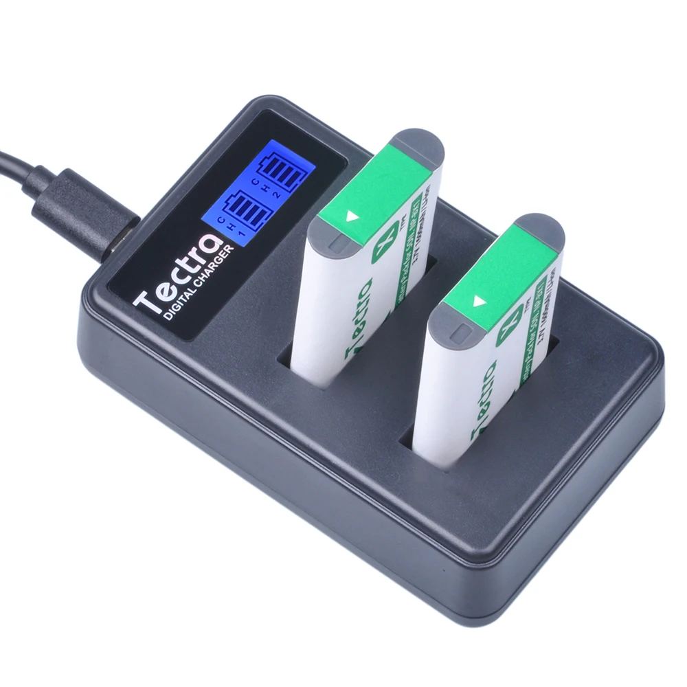 Литий-ионная камера Tectra 3 шт. NP-BX1 NP BX1 NPBX1 зарядное устройство с ЖК-дисплеем и USB