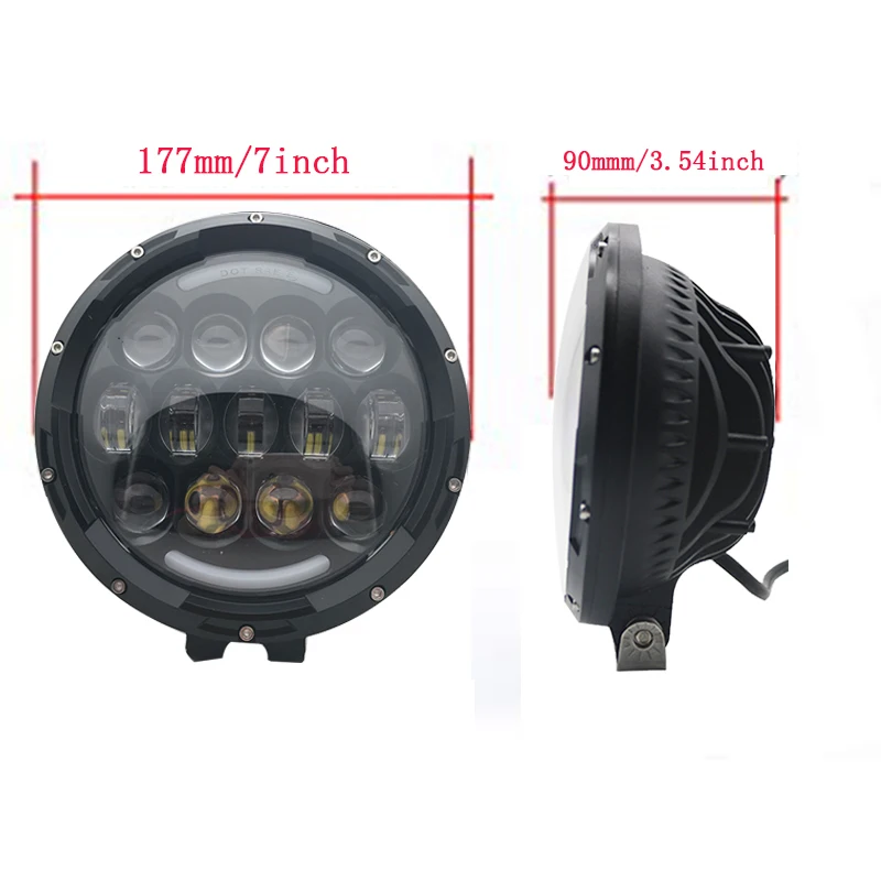 105W 7 inch Round Off Road Driving LED Work light 9-36V Car led work lamp for Jeep Trucks Offroad 4x4 SUV ATV Hunters