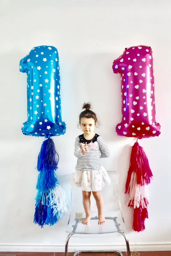 Большие 32 дюймовые розовые/синие воздушные шары из фольги в горошек форме сердца