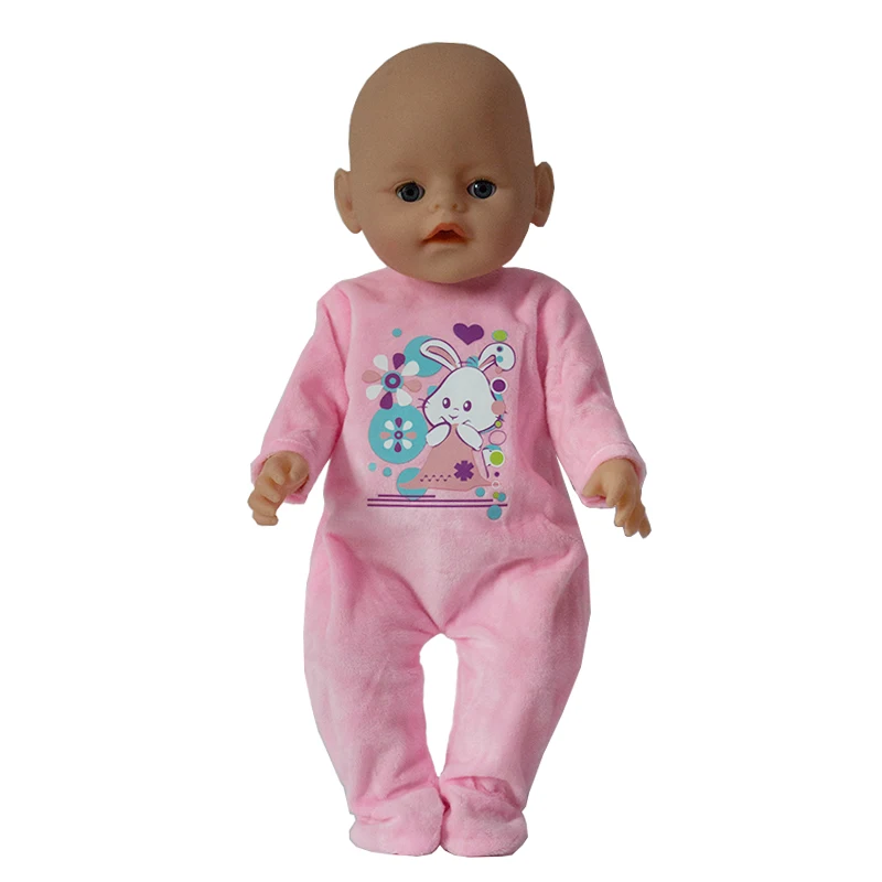 

Doll clothes for 17" baby dolls outfit winter coat fur jumpsuit for 18" 43cm baby doll clothes kids girl gift