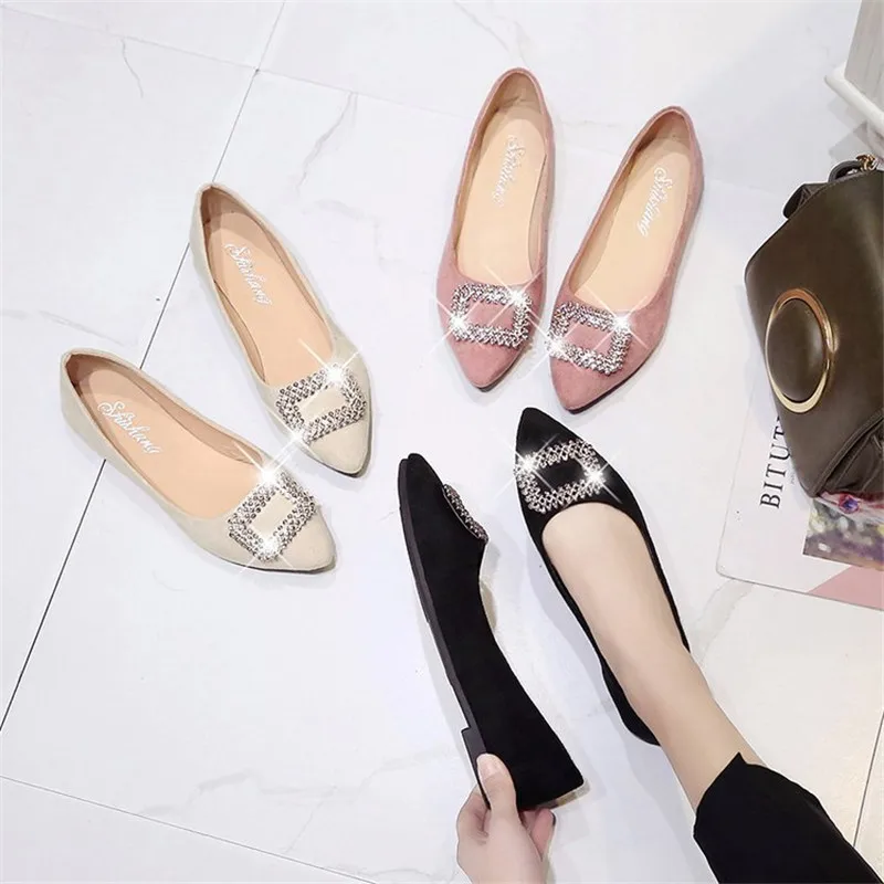 Новый Для женщин одноцветные замшевые Туфли без каблуков модные высокое