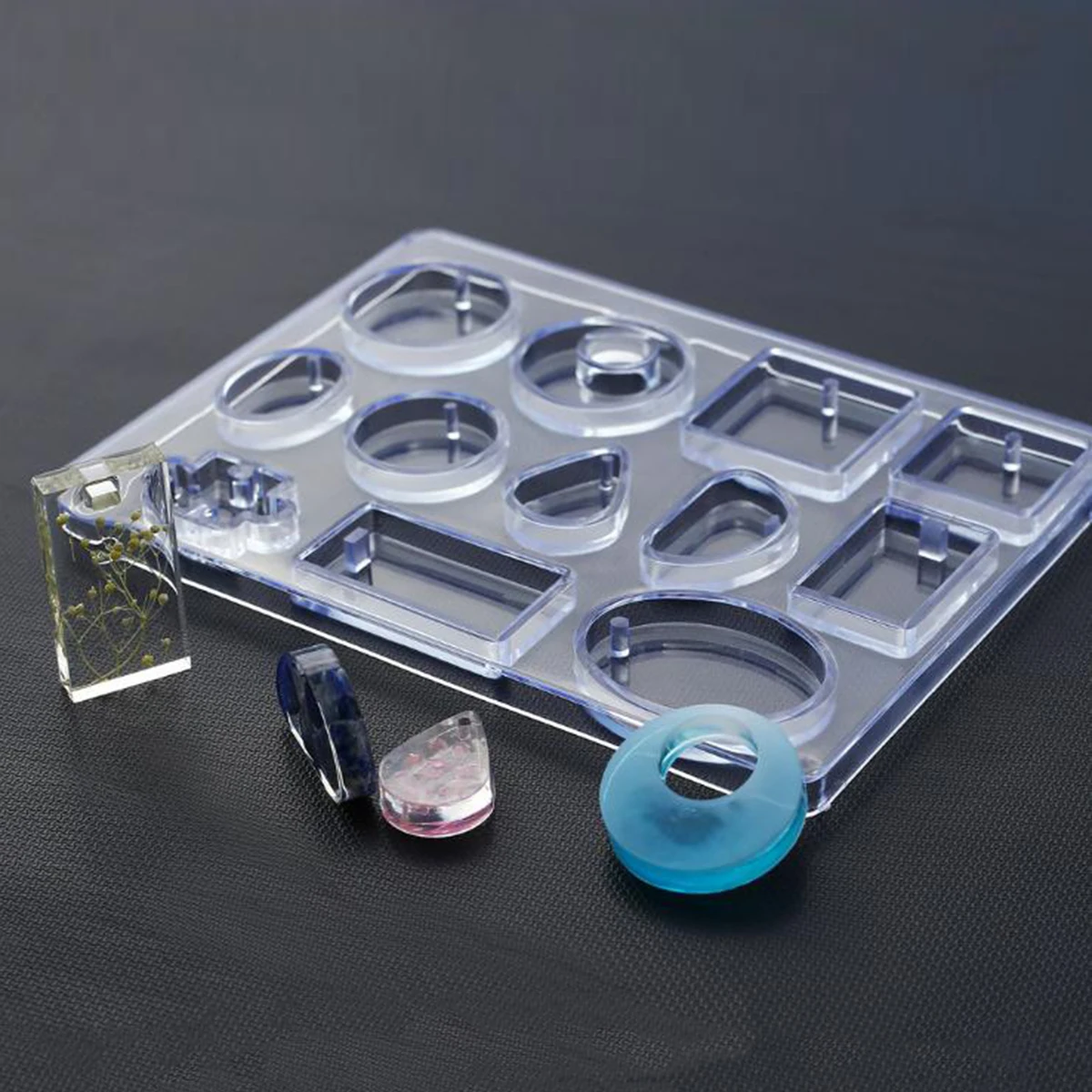 Силиконовая полимерная форма для изготовления ювелирных изделий прямоугольная