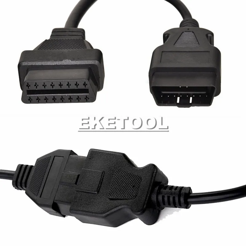 Высокое качество Мужской к женскому разъему 16PIN OBD OBD2 автомобильный