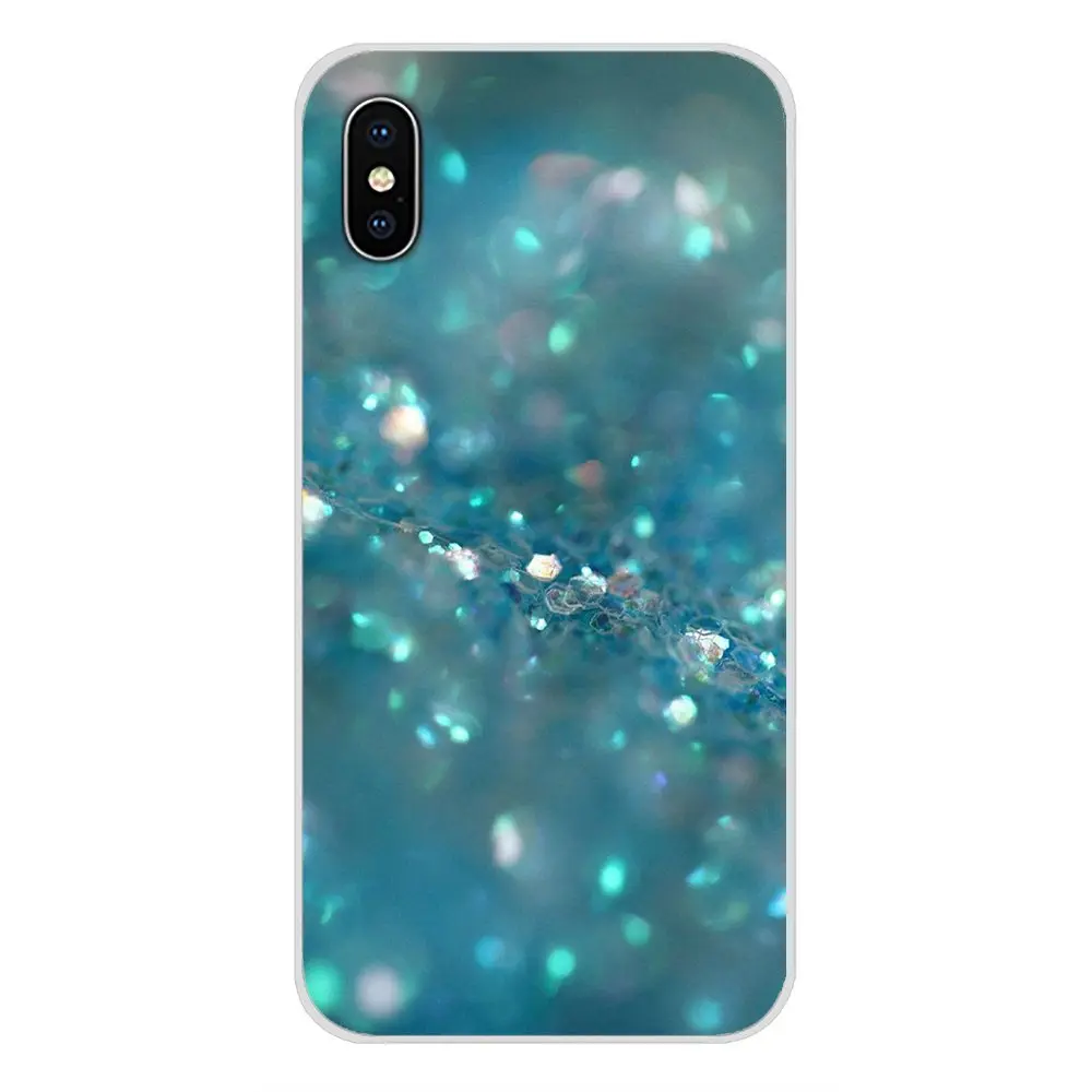 Мягкие прозрачные чехлы для Xiaomi Redmi Note 6A MI8 Pro S2 A2 Lite Se MIx 1 Max 2 3 Oneplus 6T Teal Blue Glitter Art |