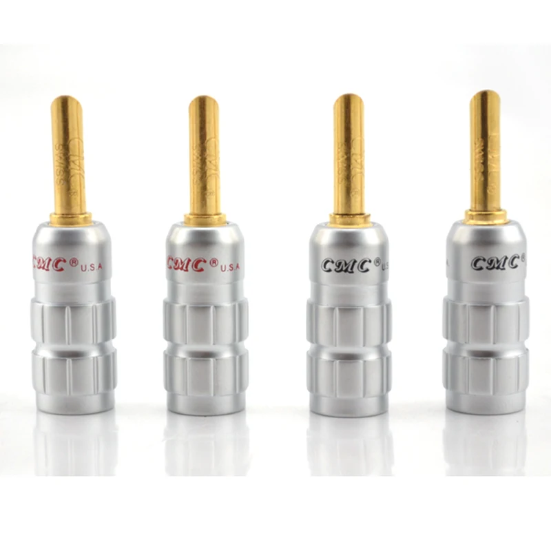

24K Gold CMC Banana Speaker Plug Connector Screw Cable & Wire No soldering