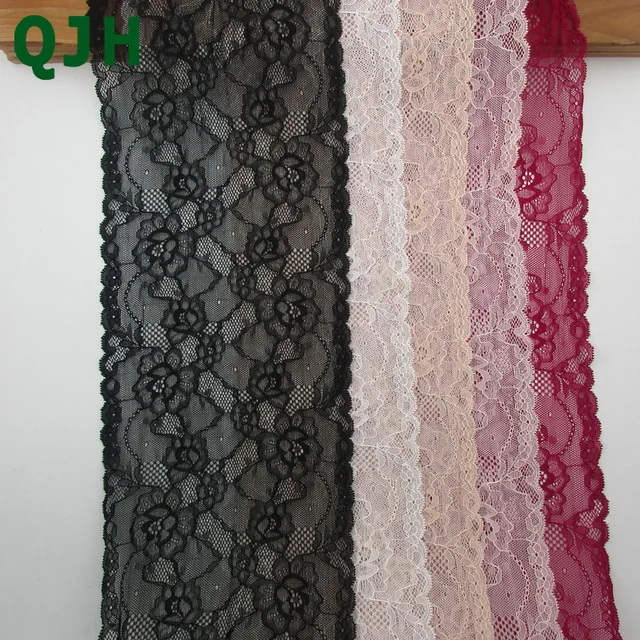 1YDS 20 см Ширина QJH Высококачественная эластичная кружевная лента украшение