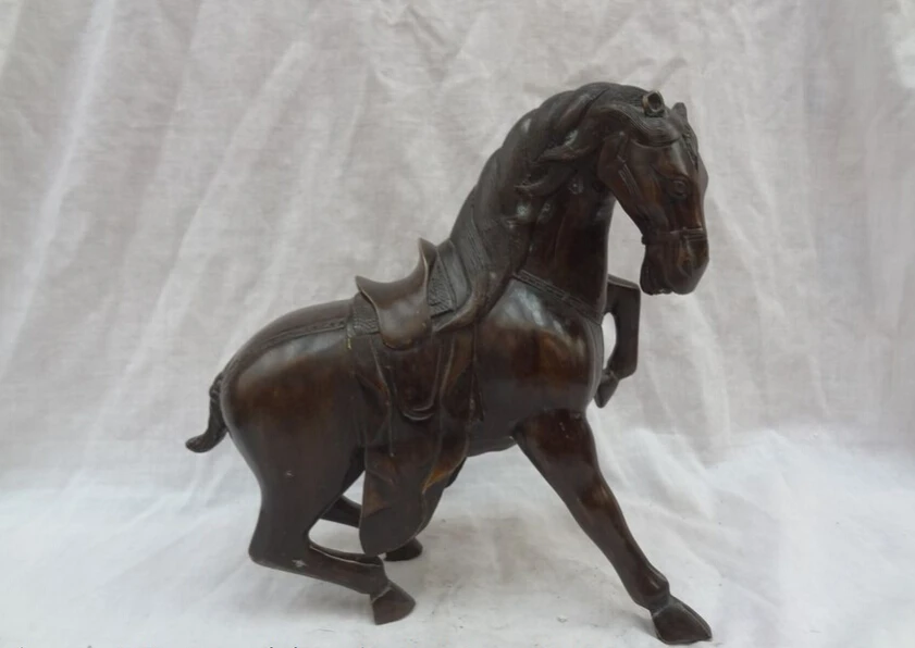 SCY song voge gem S2777 9&quot Chinese Bronze Animal Sculpture Stubborn JiXiang Tang Horse Statue | Дом и сад