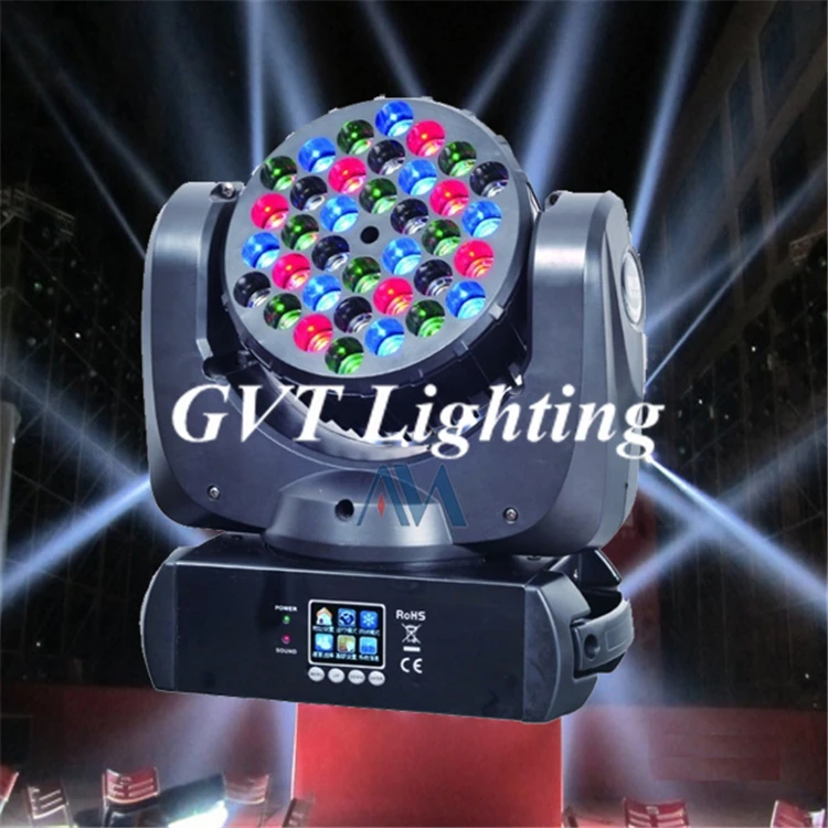 4 шт./лот led Луч движущаяся головка 36*3 Вт wash rgbw движущийся луч сценический эффект