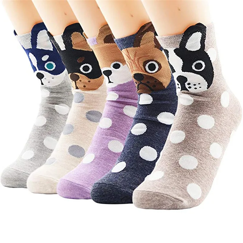 

AZUE Women Winter Socks Cute Animal Pattern Funny Socks Warm Sleep Socks 5 Pack