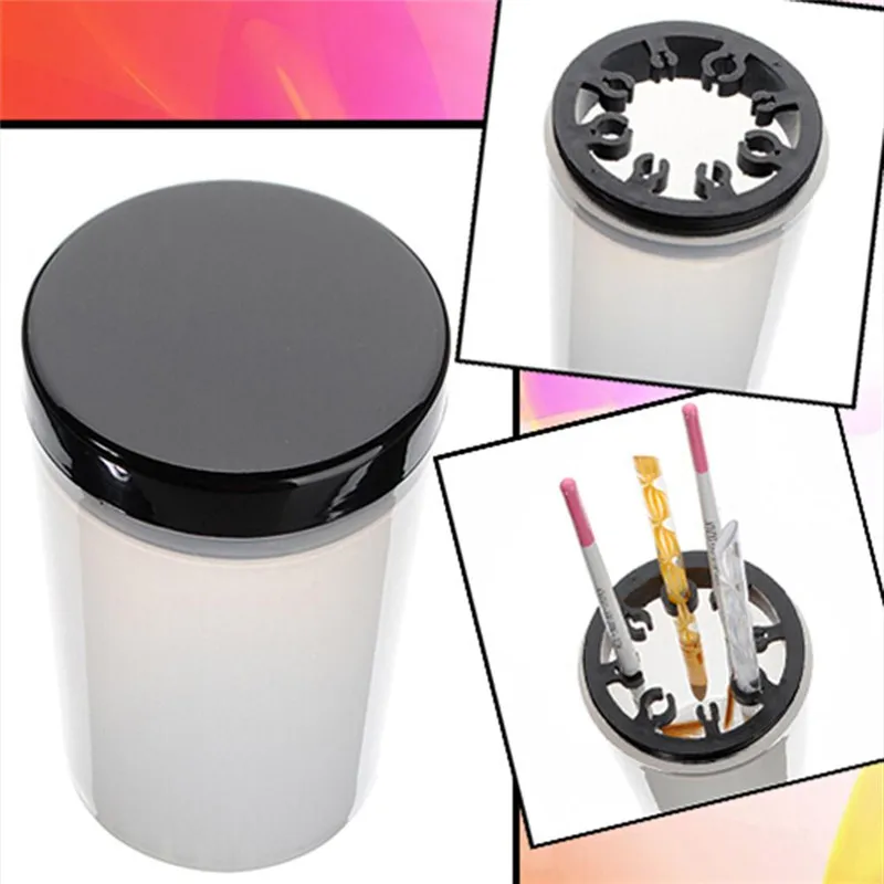 

1Pc Professional Handy Holder Acrylic Pen Cleaner Cup Washing Water Container Cup Nail Art Brush Pot Tool Nail Accessories