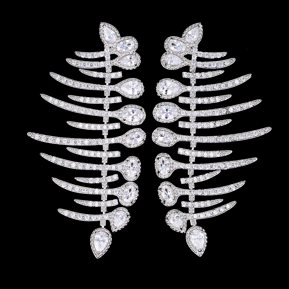 Женские свадебные серьги SISCATHY брендовые с кубическим цирконием модные ювелирные