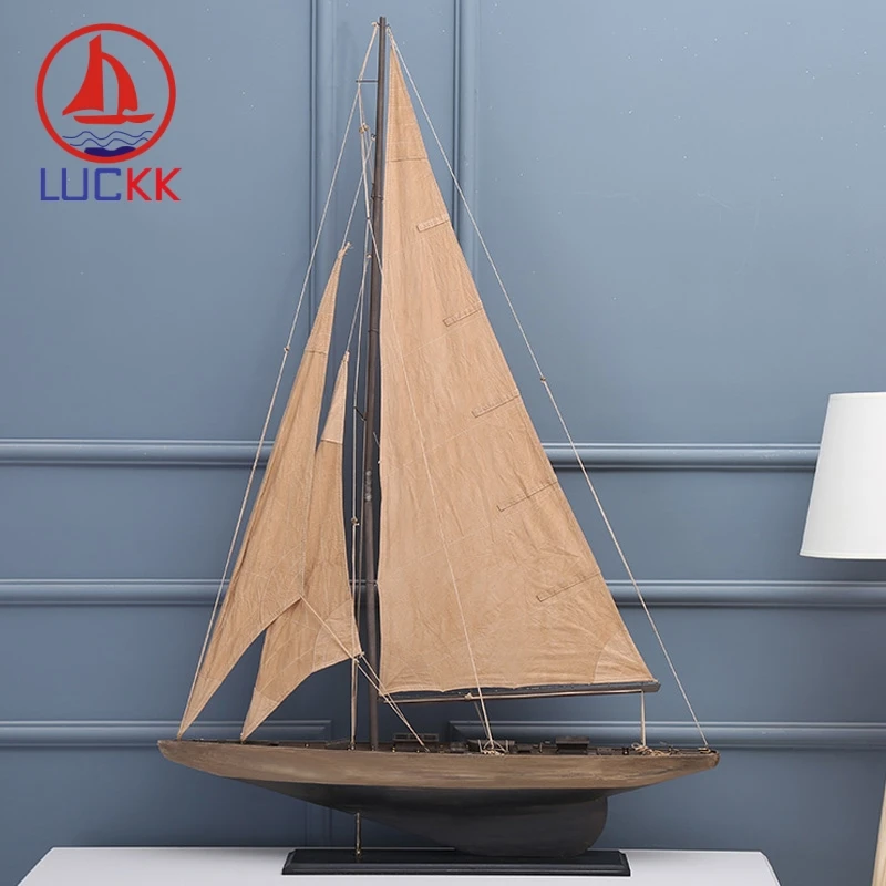 Американская модель корабля LUCKK 90 см домашний интерьер винтажные аксессуары для