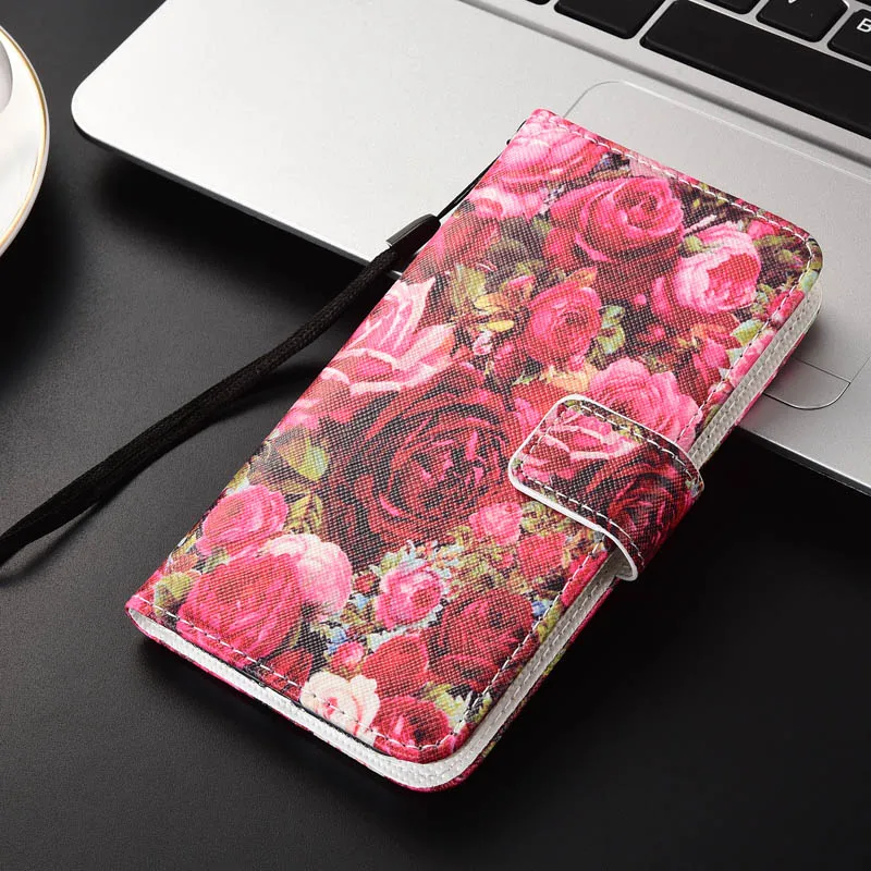 Для Alcatel 7044A 7044X 7044Y POP2 5 ''Премиум подставка для крышки корпуса Флип кожаный чехол-бумажник с карманом для карт - Цвет: Rose