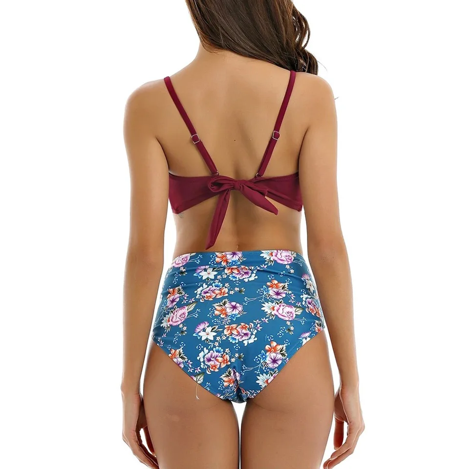 Bikinis Women Swimsuits High Waist Bathing Suit Swimwear 2019 Newest Push Up Set Vintage Beach Wear Plus Size |