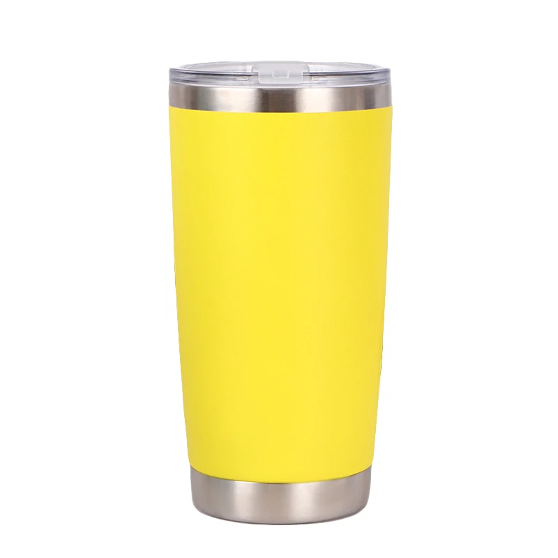 Новинка 20 унций с порошковым покрытием стакан mug18/8 нержавеющая сталь Наружная