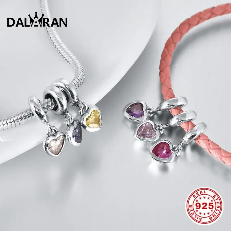 Ожерелье DALARAN 12 цветов подвеска 925 серебряный с камнем талисманом гламурные