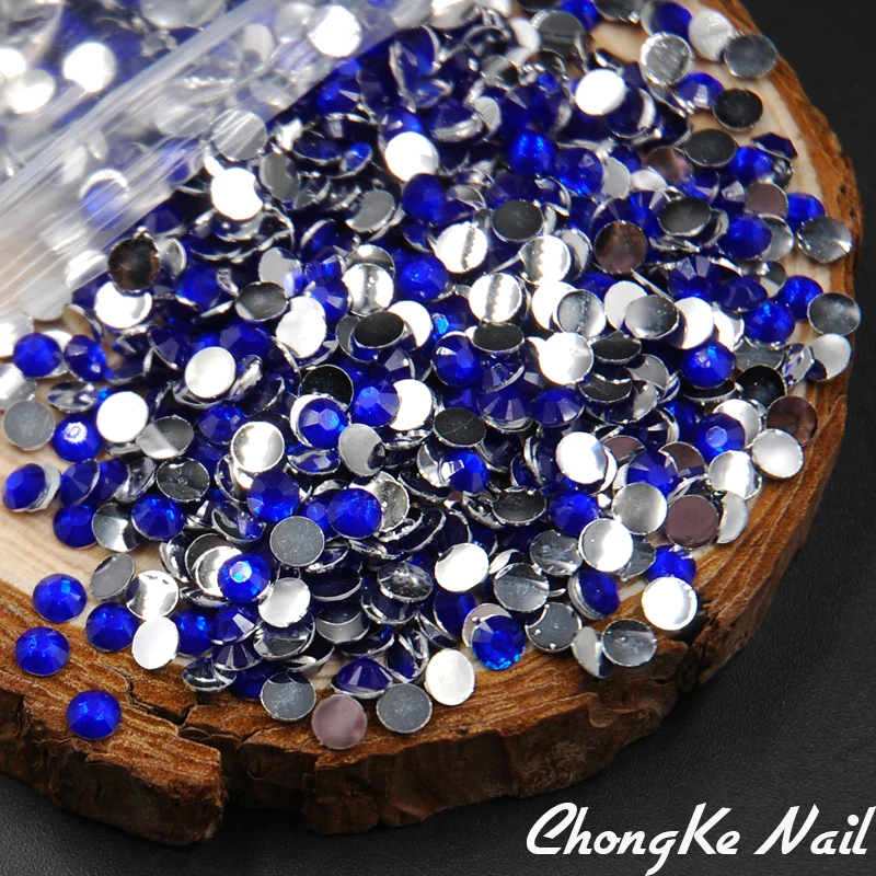 2 мм-6 5 мм сапфировые акриловые стразы с плоской задней стороной для дизайна