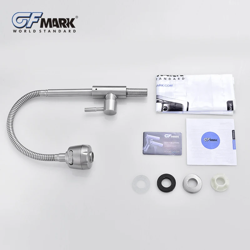 GFmark, однорычажный кухонный кран, краны, две функции, выход воды, SUS304, кухонный смеситель из нержавеющей стали, кран для раковины