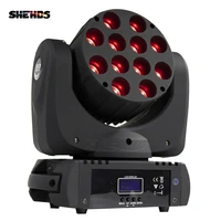led beam moving head light 12x12w rgbw quad leds with excellent pragrams 916 channels dmx controller shehds stage lighting